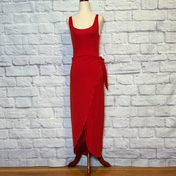 Reformation Dresses & Skirts - Reformation Jeans Red Wrap Dress